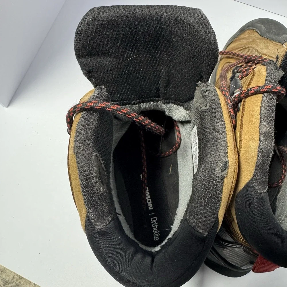 Salomon Quest 4 GTX Gore-Tex Hiking Boots Brown Black Men US 9 Waterproof 471564